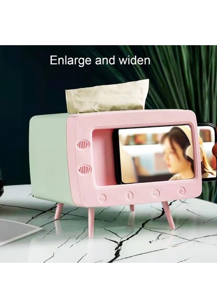 Siyah Stil Officehome Için Doku Kutusu Tv Şekli Telefon Tutucu Yuvası Toz Geçirmez Abs Kağıt Dağıtıcı Peçete Kutusu (Yurt Dışından) fiyatları