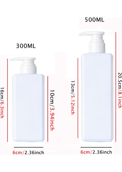 Beyaz Stil 500 ml Doldurulabilir Şampuanlık Seyahat Depolama Şişesi Plastik Boş Pompa Şişeleri Banyo Sabunluk El Dezenfektanı Için (Yurt Dışından)