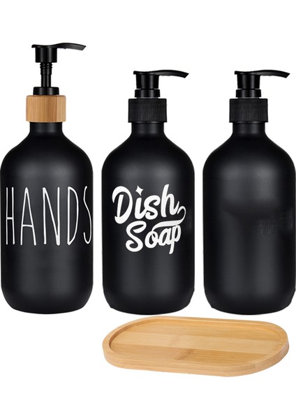 Etiket Stili 500 ml Banyo Mat Siyah El Sabunu Şişesi Mutfak Sabunluk Bulaşık Sabunu Şişesi Doldurulabilir Şişe Ev Dekorasyon (Yurt Dışından) modelleri