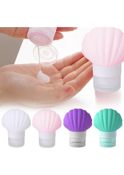 Mor Tarzı 90ML ml Şişe Silikon Kozmetik Şişelenmiş Şampuan Depolama Şişeleri Seyahat Için Yumuşak Taşınabilir Conchas Flakon Noktaları Şişe (Yurt Dışından) modelleri