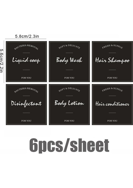 Etiket-C-Siyah Stili 300 ml Şampuan Sabunluk Şişe Kozmetik Losyon El Dezenfektanı Şampuan Kabı Vücut Yıkama Şişesi Mat Boş Dolum Şişesi (Yurt Dışından)