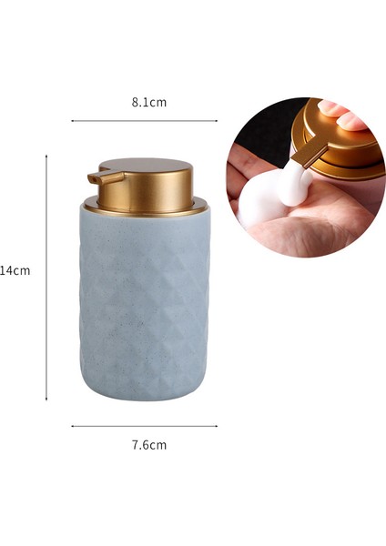 STIL12 Tarzı 400 ml Basit Seramik Köpük Şişe Itme Tipi Iskandinav Tarzı Köpük El Sabunu Dispenseri Şişe Temizleyici Taşınabilir Sıvı Alt Şişe (Yurt Dışından)