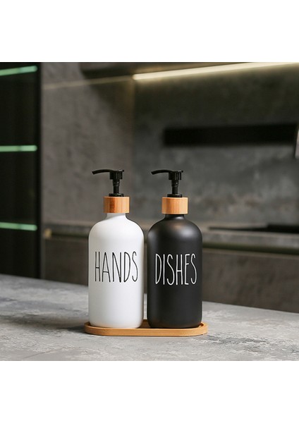 Kumral Stili 500ML Bulaşık Sabunu Şişesi Dağıtıcı Doldurulabilir Banyo El Sabunu Şampuan Duş Jeli Sıvı Alt Şişeleme Mutfak Aksesuarları (Yurt Dışından) fırsatları