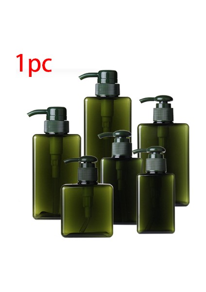 Yeşil Tarzı 450ML Losyon Pres Şişesi Banyo Sabunluk Şişesi Vücut Yıkama Saç Kremi Doldurulabilir Şişe Seyahat Basın Losyon Şişesi (Yurt Dışından)