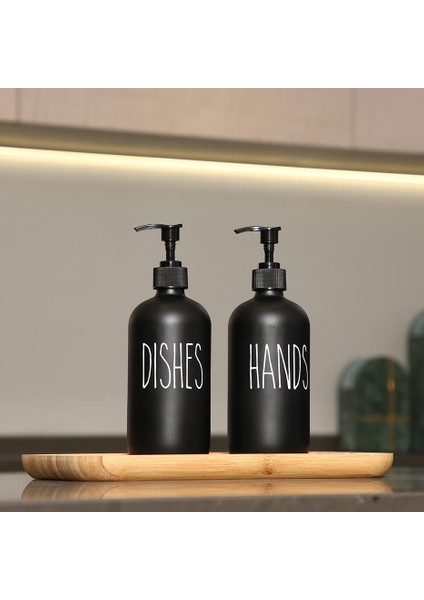D Tarzı Sıvı Sabunluk Mat Siyah Bulaşık Sabunu ve El Sabunu Ahşap Pompa Şişesi Losyon Kabı Doldurulabilir Kavanoz Mutfak Dekor Için (Yurt Dışından) modelleri