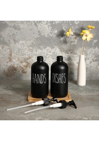 D Tarzı Sıvı Sabunluk Mat Siyah Bulaşık Sabunu ve El Sabunu Ahşap Pompa Şişesi Losyon Kabı Doldurulabilir Kavanoz Mutfak Dekor Için (Yurt Dışından) fırsatları