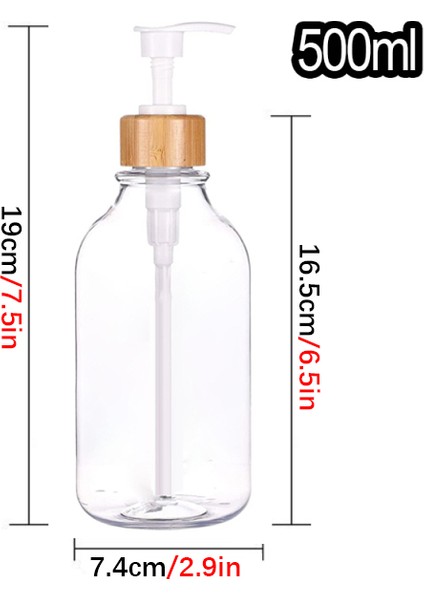 H Tarzı 500 ml Banyo Sabunluk Doldurulabilir Şampuan Duş Jeli Şişe Çok Amaçlı Sıvı Saklama Kabı Şişeleri Bathkitch Için (Yurt Dışından)