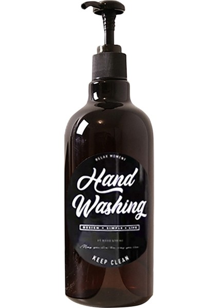 91D Tarzı 500ML 500 ml Iskandinav Pet Sabun Şişesi Kahverengi Banyo Duş Jeli Doldurulabilir Şişeler Şampuan Yıkama Saç Kremi Losyonlar Basın Dağıtıcı (Yurt Dışından)