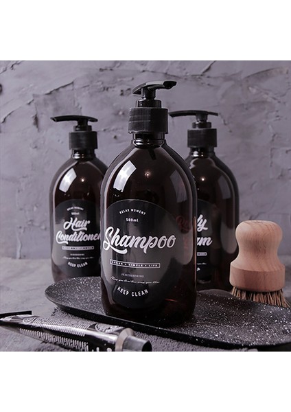 91D Tarzı 500ML 500 ml Iskandinav Pet Sabun Şişesi Kahverengi Banyo Duş Jeli Doldurulabilir Şişeler Şampuan Yıkama Saç Kremi Losyonlar Basın Dağıtıcı (Yurt Dışından) fiyatları