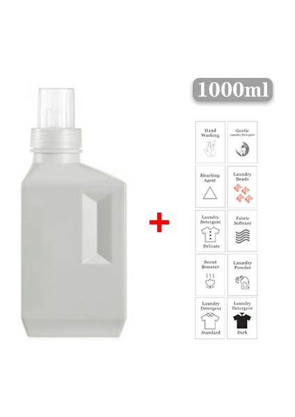 Çikolata Tarzı Çamaşır Deterjanı Saklama Şişesi Banyo Doldurulabilir Büyük Kapasiteli Yumuşatıcı Sıvı Dispenseri Çamaşır Malzemeleri ml (Yurt Dışından)