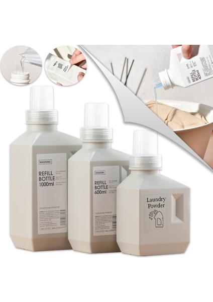 Çikolata Tarzı Çamaşır Deterjanı Saklama Şişesi Banyo Doldurulabilir Büyük Kapasiteli Yumuşatıcı Sıvı Dispenseri Çamaşır Malzemeleri ml (Yurt Dışından) fiyatları