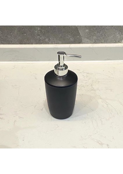 Siyah Stil Plastik Banyo Sıvı Sabunluklar 340ML Banyo Aksesuarları El Temizleyici Duş Jeli Şampuan Şişesi (Yurt Dışından)