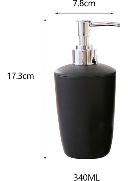 Siyah Stil Plastik Banyo Sıvı Sabunluklar 340ML Banyo Aksesuarları El Temizleyici Duş Jeli Şampuan Şişesi (Yurt Dışından) fırsatları