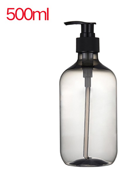 Gri Tarzı 500 ml Kahverengi Dağıtıcı Şişe Su Geçirmez Etiketli Banyo Mutfak Için Doldurulabilir Şampuan Duş Jeli El Sabunu Bulaşık Sabunu (Yurt Dışından)