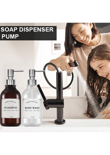 Ben Tarzım 300 ml Banyo Için Şampuan Sabunluk Dolum Kaplama Pompası Mutfak Bulaşık Deterjanı Şişesi Büyük Kapasiteli Duş Jeli Kremi Konteyner (Yurt Dışından)