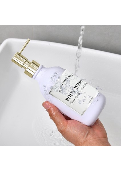 Ben Tarzım 300 ml Banyo Için Şampuan Sabunluk Dolum Kaplama Pompası Mutfak Bulaşık Deterjanı Şişesi Büyük Kapasiteli Duş Jeli Kremi Konteyner (Yurt Dışından)