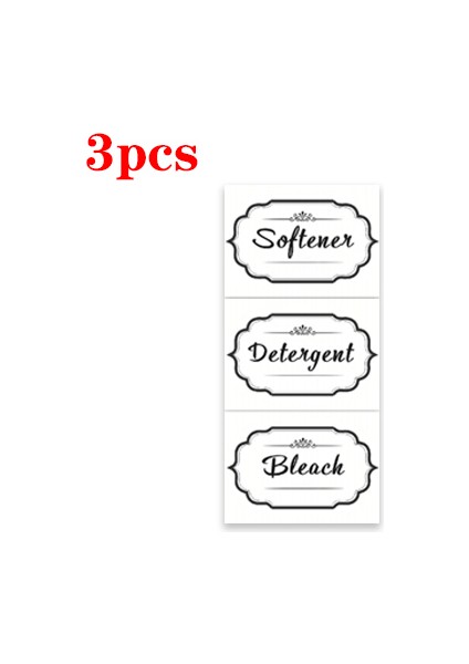 Bordo Tarzı Çamaşır Deterjan Dispenseri Etiketi Sabun Şişesi Etiketi Çamaşır Odası Çıkartmaları Çamaşır Tozu Kumaş Yumuşatıcı Su Geçirmez Etiket (Yurt Dışından)