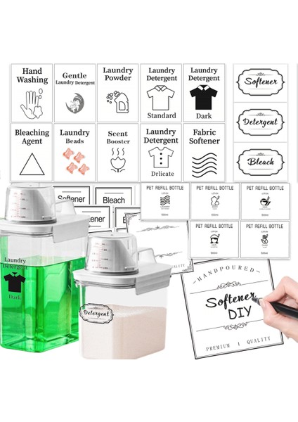 Bordo Tarzı Çamaşır Deterjan Dispenseri Etiketi Sabun Şişesi Etiketi Çamaşır Odası Çıkartmaları Çamaşır Tozu Kumaş Yumuşatıcı Su Geçirmez Etiket (Yurt Dışından) fiyatları