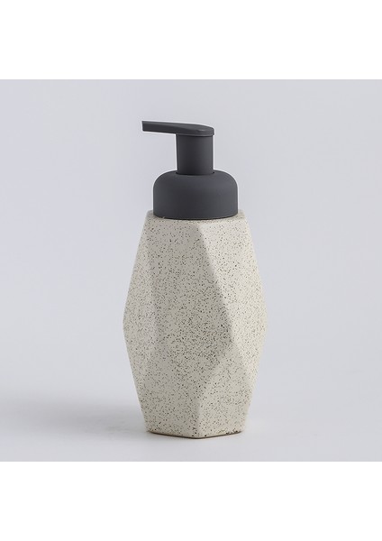BEYAZ-440ML Stili Seramik Köpük Sabunluk Şişesi Mutfak El Dezenfektanı Şişesi Şampuan Vücut Yıkama Losyonu Şişesi Oteller Için Özelleştirilebilir Logo (Yurt Dışından)