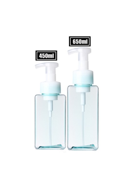 Mavi Stil 650ML ml Köpük Sabunluk Doldurulabilir Şampuan Duş Jeli Vücut Yıkama El Sabunu Köpük Şişesi Seyahat Depolama Şişesi (Yurt Dışından)