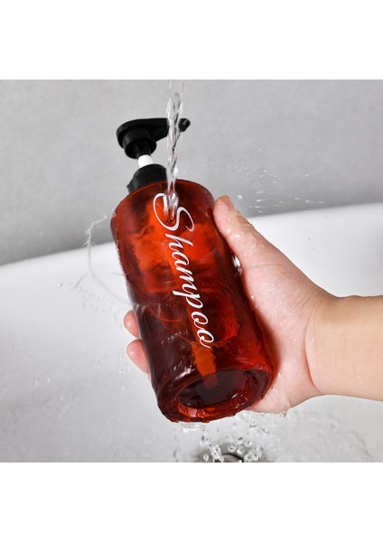 Tepsi Tarzı 500 ml Banyo Şampuan Şişesi Boş Baskılı Harfler Kremi Vücut Yıkama Doldurulabilir Şişe Sabunluk Seyahat Depolama Şişesi (Yurt Dışından) modelleri