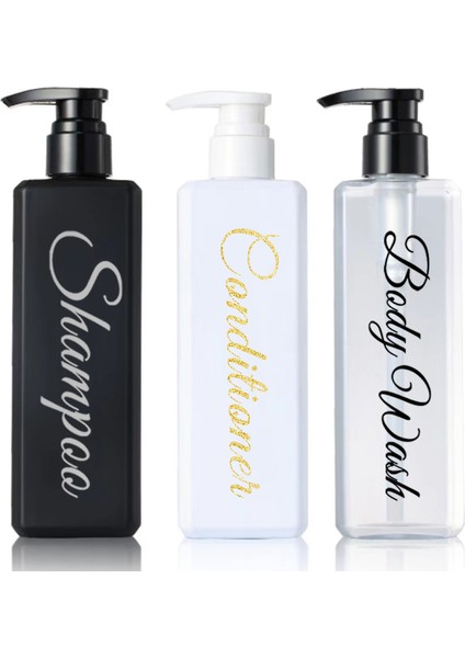 Siyah Stil Banyo Sabunluk Kare Şeffaf Boş Şişe Şampuan Said Duş Jeli Plastik Losyon Alt Şişe 500 ml (Yurt Dışından) fiyatları