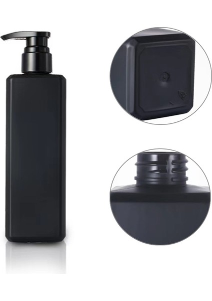 Siyah Stil Banyo Sabunluk Kare Şeffaf Boş Şişe Şampuan Said Duş Jeli Plastik Losyon Alt Şişe 500 ml (Yurt Dışından) fırsatları
