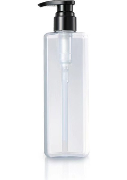 Siyah Stil Banyo Sabunluk Kare Şeffaf Boş Şişe Şampuan Said Duş Jeli Plastik Losyon Alt Şişe 500 ml (Yurt Dışından) indirimleri