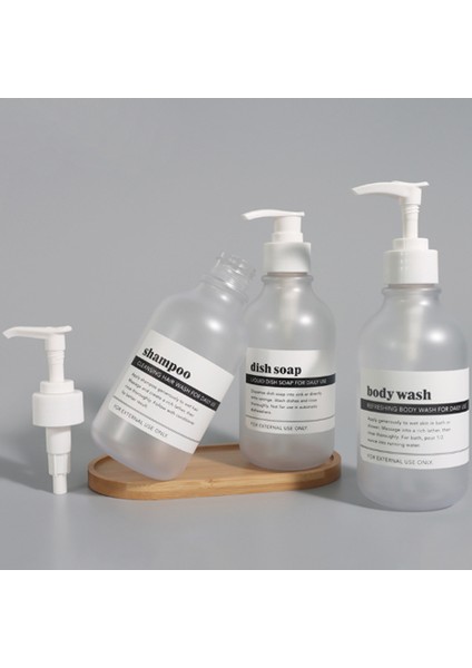 Beyaz Stil 300 ml Banyo Losyonu Dağıtılan Boş Şişe Şampuan Duş Jeli Plastik Şişe Ev Depolama Şişesi (Yurt Dışından) modelleri