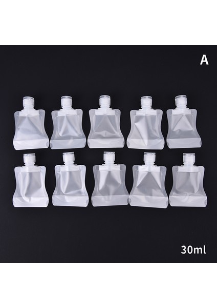 Bir Stil 10X Şeffaf Kapaklı Ambalaj Çantası Plastik Ayakta Duran Torba Kese Taşınabilir Seyahat Sıvı Makyaj Paketi Çantası 30ML 50ML 90ML 100ML (Yurt Dışından)