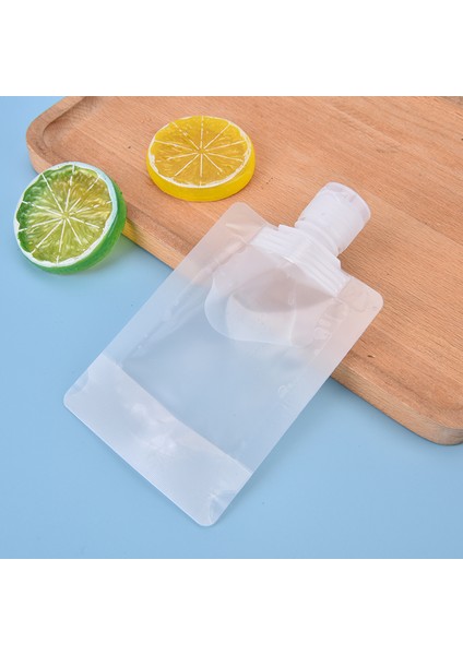 Bir Stil 10X Şeffaf Kapaklı Ambalaj Çantası Plastik Ayakta Duran Torba Kese Taşınabilir Seyahat Sıvı Makyaj Paketi Çantası 30ML 50ML 90ML 100ML (Yurt Dışından) fırsatları