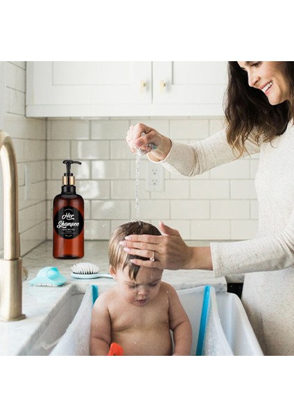 W Tarzı Sabun Pompalı Dağıtıcı Şişe Dıy Su Geçirmez Etiket Çıkartmaları Banyo Mutfak El Sabunu Şişe Etiketleri Losyon Şampuan Kremi (Yurt Dışından)