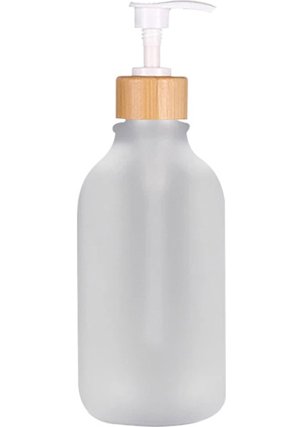 Net Stil Mat Siyah Doldurulabilir Şampuan Şişesi Bambu Pompalı Şampuan ve Duş Duvarı Için Saç Kremi Dispenseri Şampuan Dispenseri 500 ml (Yurt Dışından)