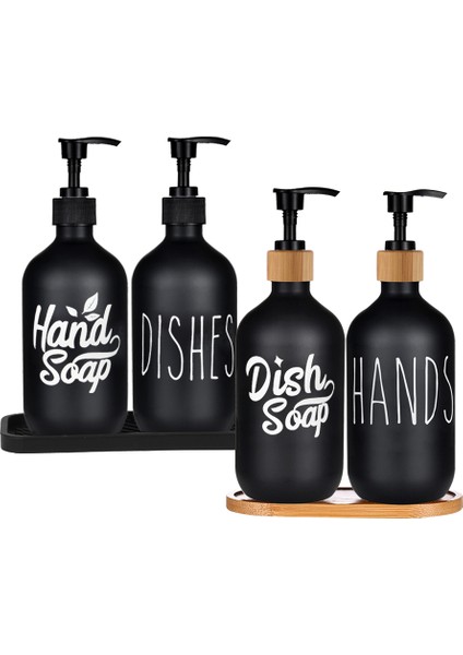 Eller Tarzı 500 ml Mutfak Sabunluk Şişe Mat Siyah Bambu Ahşap Pompa Şişe Bulaşık Sabunu El Sabunu Doldurulabilir Şişe Banyo Aksesuarı (Yurt Dışından) indirimleri