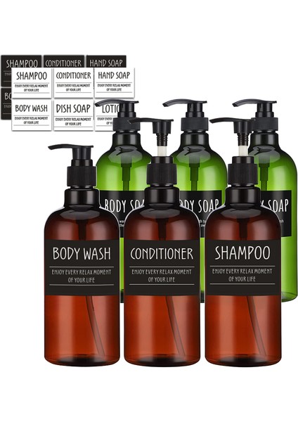 Kahverengi Tarzı 500 ml Sabunluk Şampuan Kremi Vücut Yıkama Şişeleri Doldurulabilir Losyon Pres Şişesi Banyo Depolama Şişesi (Yurt Dışından) fiyatları