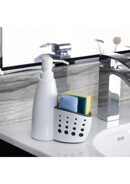 Beyaz Stil 400 ml 400ML Bulaşık Sabunu Şişesi Sünger Tutucu ile Mutfak Doldurulabilir Sıvı Sabunluk El Sabunu Losyon Konteyner Çiftlik Evi Deco Için (Yurt Dışından) fırsatları