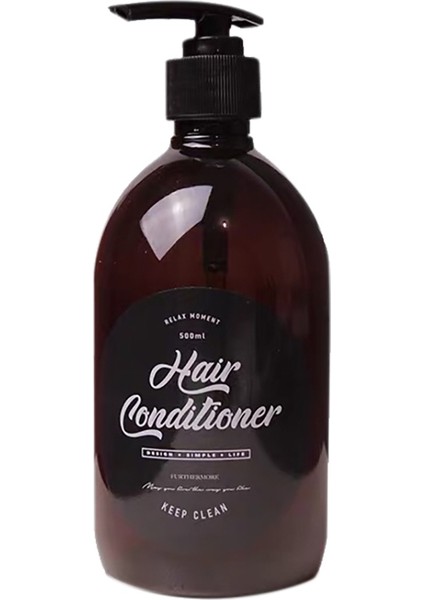 500ML Tarzı ml Iskandinav Tarzı Kahverengi Banyo Doldurulabilir Şişe Duş Jeli Şampuan Basın Şişesi Duş Jeli Doldurulabilir Banyo Depolama Şişeleri (Yurt Dışından)