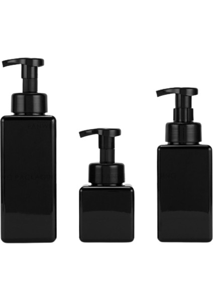 Siyah Stil 250 ml Doldurulabilir Köpük Sabunluk Şişesi Mutfak Bulaşık Deterjanı Şişesi El Yıkama Sabunu Dispenseri Losyon Saklama Kabı (Yurt Dışından)