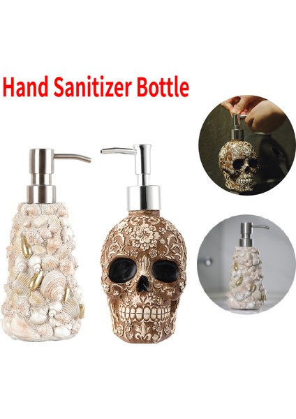 Deniz Kabuğu Stili Vintage Reçine Heykeli El Temizleyici Şişe Sıvı Sabunluklar Paslanmaz Çelik Pompa Kafası ile Ev Dekorasyon Banyo Için (Yurt Dışından) modelleri