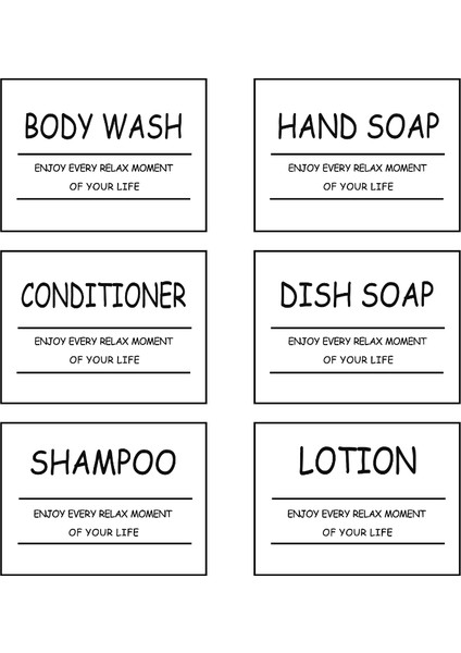 300ML-SIYAH Tarzı Sabunluk Etiket Banyo Şampuanı Şişe Etiketi Mutfak Bulaşık Sabunu Losyon Kremi Etiketleri Su Geçirmez Kendinden Yapışkanlı Çıkartmalar (Yurt Dışından) indirimleri