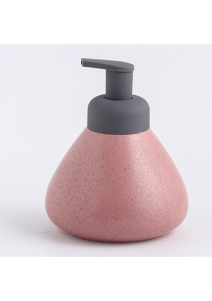 PEMBE-360ML Tarzı Seramik Köpük Sabunluk Şişesi Mutfak El Dezenfektanı Şişesi Şampuan Vücut Yıkama Losyonu Şişesi Oteller Için Özelleştirilebilir Logo (Yurt Dışından)