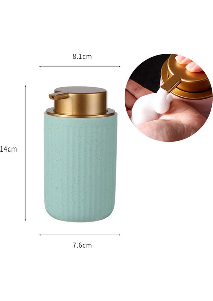 Stil4 Tarzı 400 ml Basit Seramik Köpük Şişe Itme Tipi Iskandinav Tarzı Köpük El Sabunu Dispenseri Şişe Temizleyici Taşınabilir Sıvı Alt Şişe (Yurt Dışından)