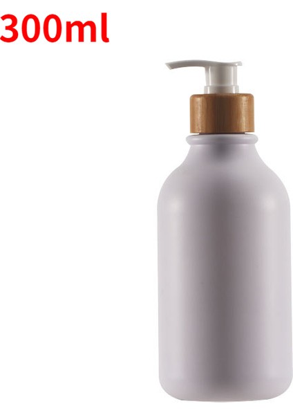 300ML-BEYAZ-WOODPUMP Tarzı Ahşap Pompalı Bulaşık Sabunu Şişesi Sıvı Sabunluk El Sabunu Losyon Kabı Doldurulabilir Kavanoz Mutfak Banyo Için ml (Yurt Dışından)