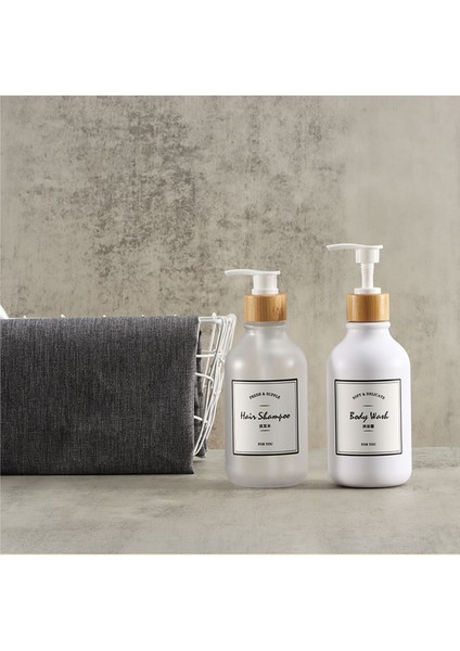 300ML-BEYAZ-WOODPUMP Tarzı Ahşap Pompalı Bulaşık Sabunu Şişesi Sıvı Sabunluk El Sabunu Losyon Kabı Doldurulabilir Kavanoz Mutfak Banyo Için ml (Yurt Dışından) indirimleri