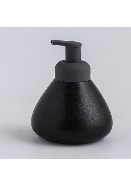 SIYAH-360ML Tarzı Seramik Köpük Sabunluk Şişesi Mutfak El Dezenfektanı Şişesi Şampuan Vücut Yıkama Losyonu Şişesi Oteller Için Özelleştirilebilir Logo (Yurt Dışından)