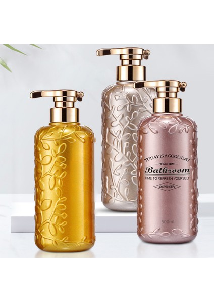 Bir Stil 500 ml Oval Yaprak Sabun Şişesi Şampuan Duş Jeli Flaş Boş Şişeler Kitchenbathroom Için Doldurulabilir Sabunluk (Yurt Dışından) fiyatları
