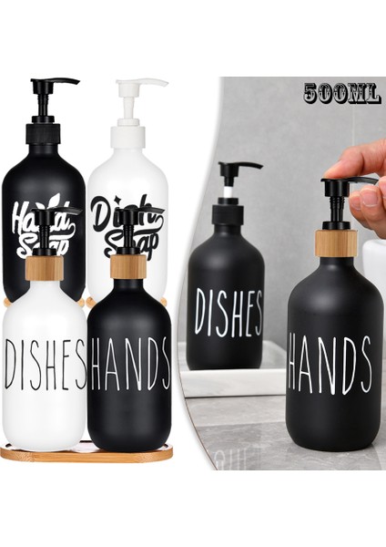 Erik Tarzı 500ML Bulaşık Sabunu Şişesi Dağıtıcı Doldurulabilir Banyo El Sabunu Şampuan Duş Jeli Sıvı Alt Şişeleme Mutfak Aksesuarları (Yurt Dışından)
