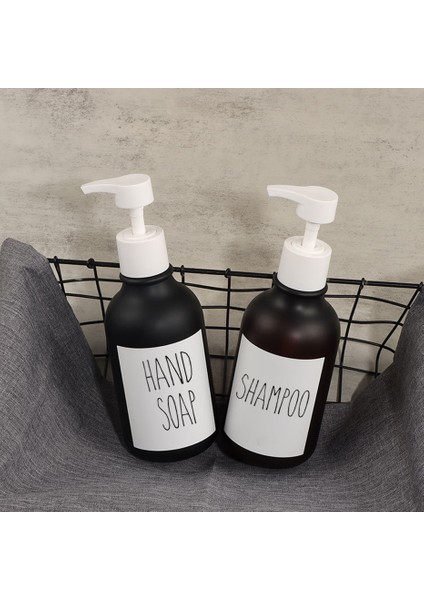 Altın Tarzı Şampuan Şişesi Etiket Seti Banyo Sabunu Kremi Vücut Yıkama Etiketleri Sabunluk Ayrılabilir Su Geçirmez Etiket Seti (Yurt Dışından)