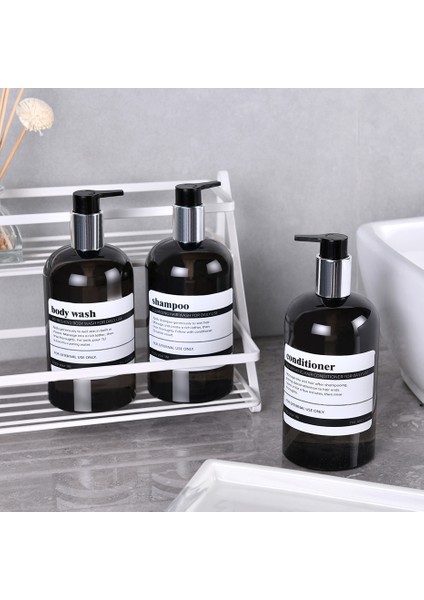 Altın Tarzı Şampuan Şişesi Etiket Seti Banyo Sabunu Kremi Vücut Yıkama Etiketleri Sabunluk Ayrılabilir Su Geçirmez Etiket Seti (Yurt Dışından)
