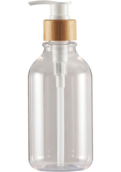 2-T Tarzı 300ML 1 Adet Sabun Pompalı Dağıtıcı Banyo Şampuanı Mutfak Bulaşık Sabunu Ahşap Pompa Şişesi Dolum Duş Jeli El Sıvı Saklama Kabı (Yurt Dışından)